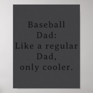 Text Funny Dad Baseball Poster