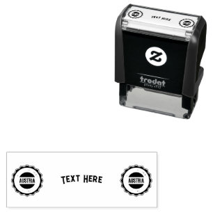 Text Here Custom Logo Office Business Label Rubber Self-inking Stamp