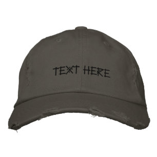 Text Here with Front Back Custom Number Nickel-Hat Embroidered Hat