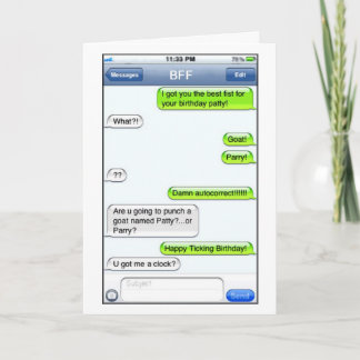 Text Humour - Birthday Card