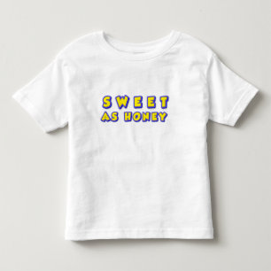 Text Illustration Saying Sweet As Honey Toddler T-Shirt
