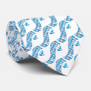 Text in Bavarian Flag Pattern Oktoberfest Tie