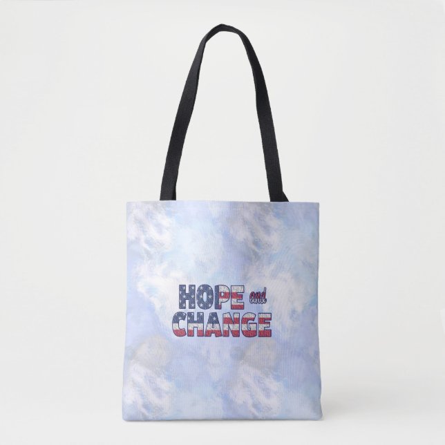 Text in Colours of the American Flag And Ice Tote Bag (Front)