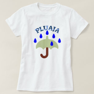 Text in Dalmatian: pluaja and rain and umbrella T-Shirt