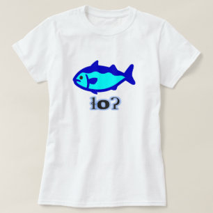 Text in Tsetsaut: ɬoʔ and a blue fish T-Shirt
