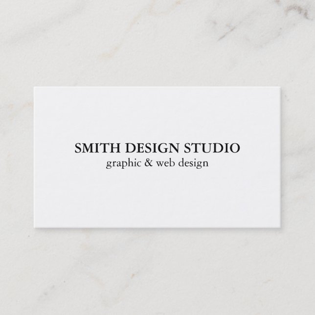 Text Information Business Card (Front)