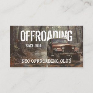 Text Integrated Offroading Photo Business Card