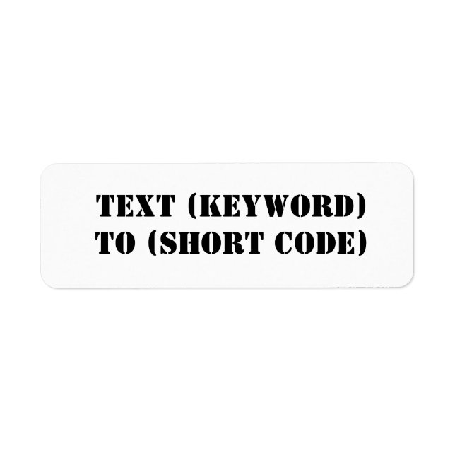TEXT (KEYWORD) TO (SHORT CODE) (Front)