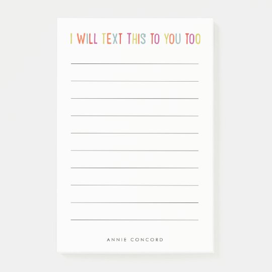 Text message Post-it note
