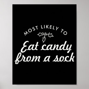 Text Most Likely To Xmas Fun Mistletoe T S Poster