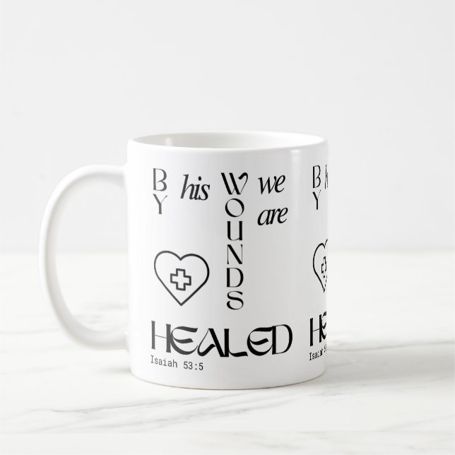 Text/Mug/Christian Mug/Jesus/Kitchen/Faith Coffee Mug (Left)
