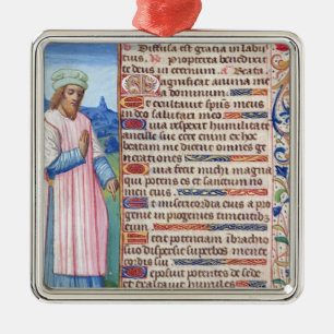 Text of the Magnificat with a portrait of Metal Tree Decoration
