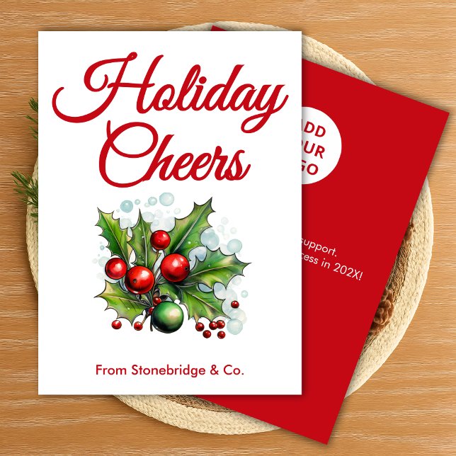  Text-Only Holiday Card | Add Business Name (Creator Uploaded)