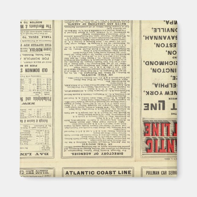 Text Page Atlantic Coast Line Magnet (Front)