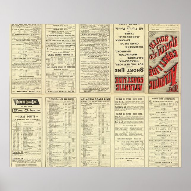 Text Page Atlantic Coast Line Poster (Front)