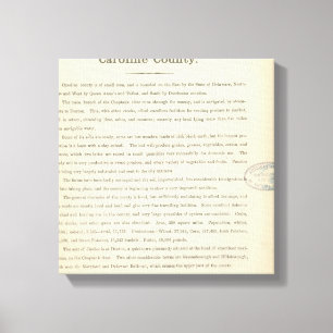 Text Page Caroline County Canvas Print
