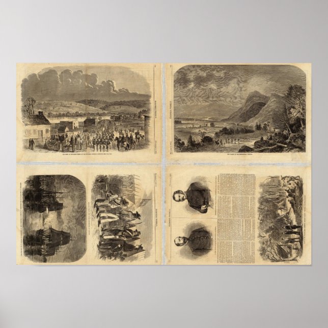 Text Page Map of the Southern States Poster (Front)