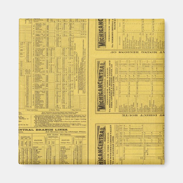 Text Page Michigan Central Railroad Magnet (Front)