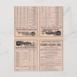 Text Page Montreal and Boston Air Line Postcard