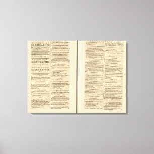 Text Page New World Atlas 5 Canvas Print