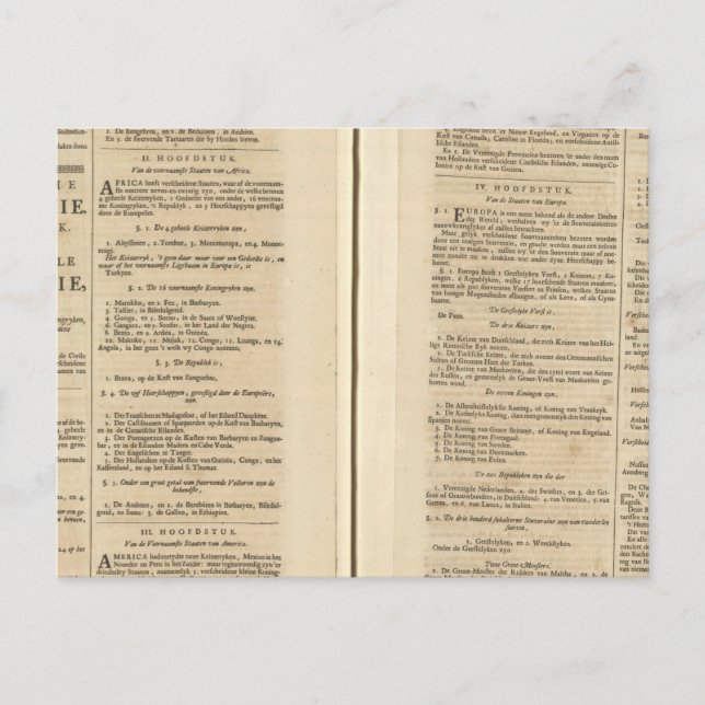 Text Page New World Atlas Postcard (Front)