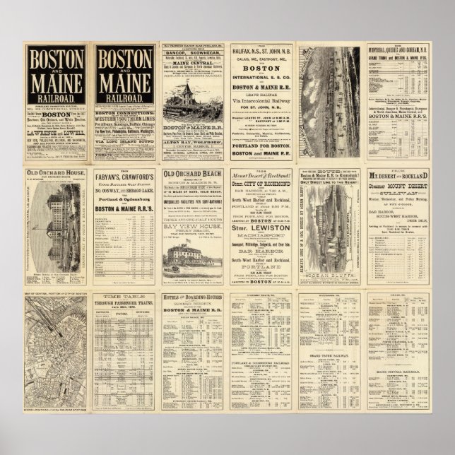 Text Page of Boston and Maine Railroad Poster (Front)