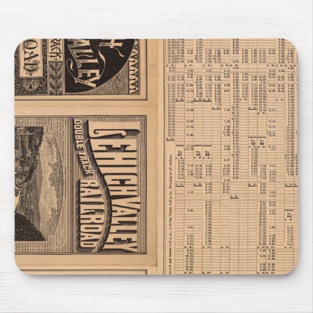 Text Page of Lehigh Valley Railroad Mouse Mat (Front)