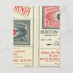 Text Page of Phillips Tourist Excursions Postcard