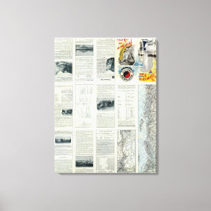 Text Page of Yellowstone National Park 2 Canvas Print