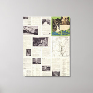 Text Page of Yellowstone National Park Canvas Print