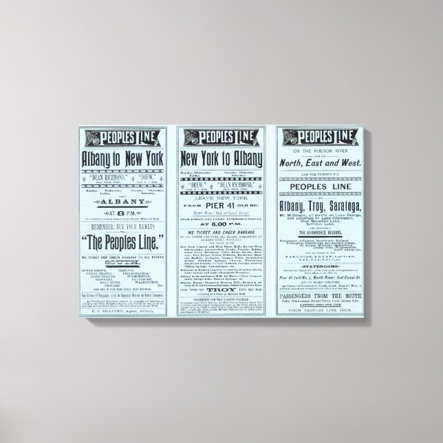 Text Page Peoples Line Canvas Print (Front)