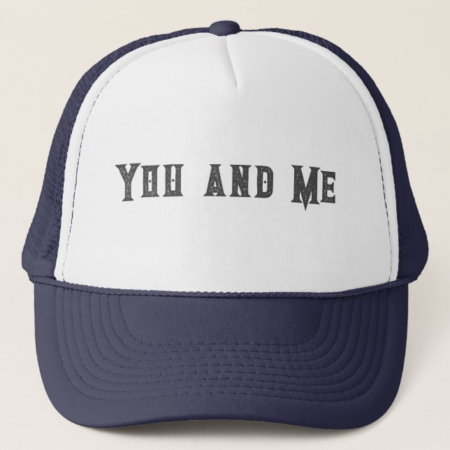 Text Personalised Custom Navy Colour Trucker Hats (Front)
