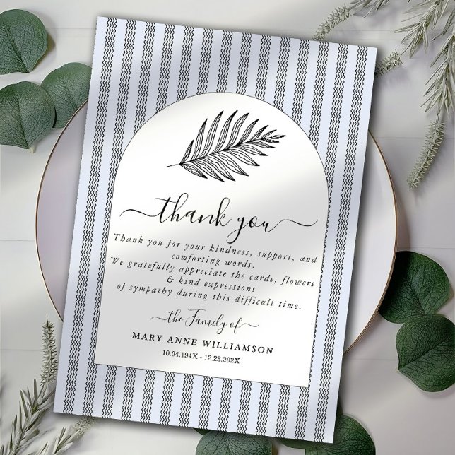 Text Script Funeral Thank You Card (Creator Uploaded)