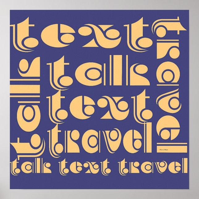 Text Talk Travel Logo  Poster (Front)