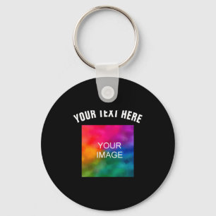 Text Upload Photo Template Boys Kids Modern Key Ring