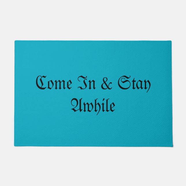 Text Welcome Doormat - Stylish Entryway Rug (Front)
