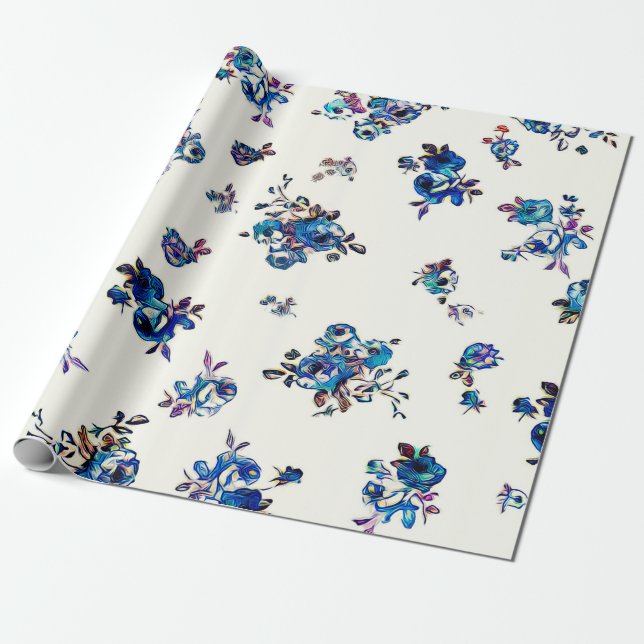 Textile and wallpaper seamless patterns. Digital i Wrapping Paper (Unrolled)