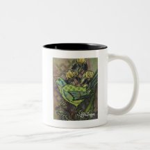 Textile Art Bird Coffee Mug