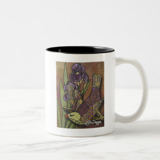 Textile Art Bird Coffee Mug