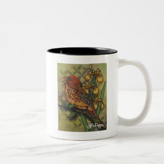 Textile Art Bird Coffee Mug