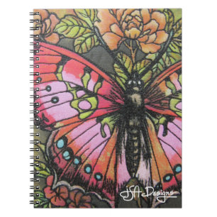 Textile Art Butterfly Notebook
