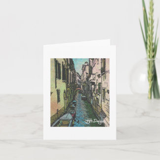 Textile Art Venice Notecard