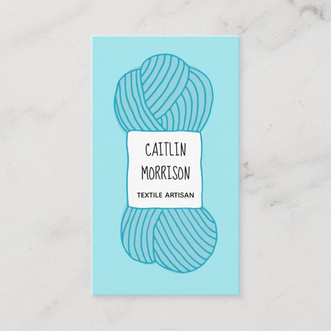 Textile Artisan Knitter Yarn Business Card (Front)