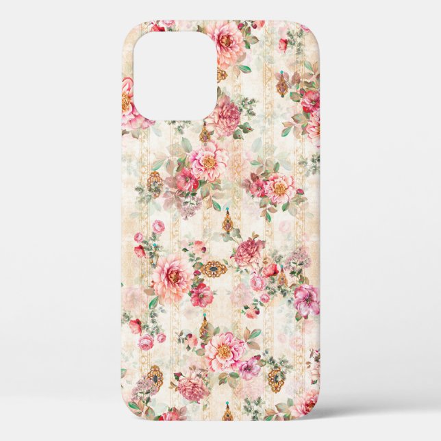 Textile floral flower texture patternsabstract, ba Case-Mate iPhone case (Back)