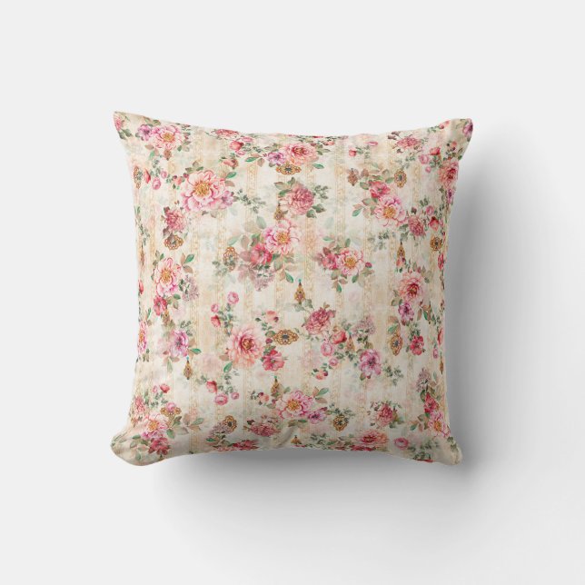 Textile floral flower texture patternsabstract, ba cushion (Front)