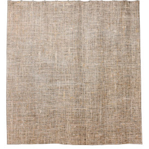 Textile jute brown fabric texture shower curtain