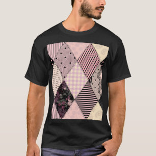 Textile Lingerie: Patchwork Vintage Pattern T-Shirt