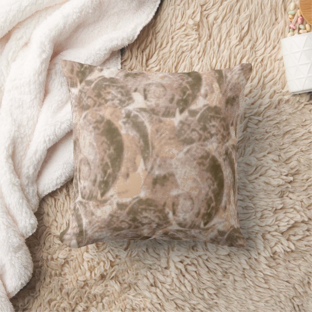 Textile pattern featuring a textured beige backgro cushion (Blanket)