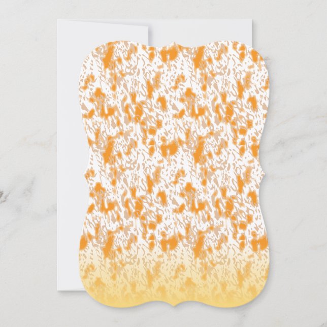 Textile pattern featuring a vibrant orange and gol (Front)