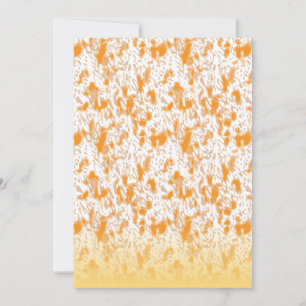 Textile pattern featuring a vibrant orange and gol announcement
